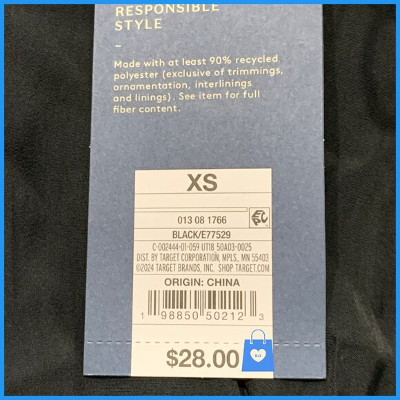 XS - Womens Tie-Front Flutter Short Sleeve Mini A-Line Dress - Black - Picture 3 of 6